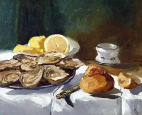 Oysters, lemon, brioche 1876