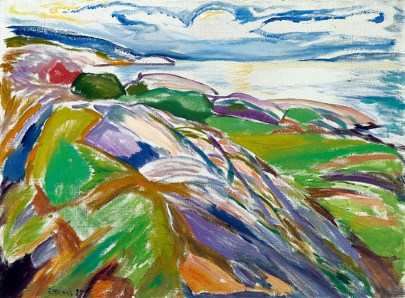 Coastal Landscape At Hvitsten by Edvard Munch, oil painting reproduction on canvas Coastal Landscape At Hvitsten