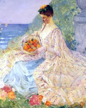 Woman With A Flower Basket