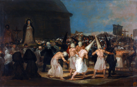 Los disciplinantes by Francisco Goya, oil painting reproduction on canvas Los disciplinantes