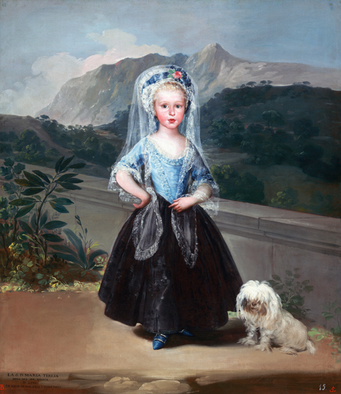 María Teresa de Borbón y Vallabriga, later Condesa de Chinchón, 1783 by Francisco Goya, oil painting reproduction on canvas María Teresa de Borbón y Vallabriga, later Condesa de Chinchón, 1783