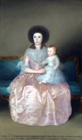 Condesa de Altamira and Her Daughter, María Agustina