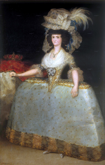 María Luisa of Parma wearing panniers 1879