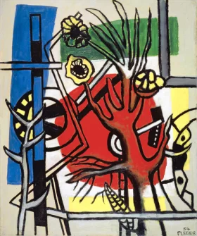 Un arbre Sur Un Fond Rouge
