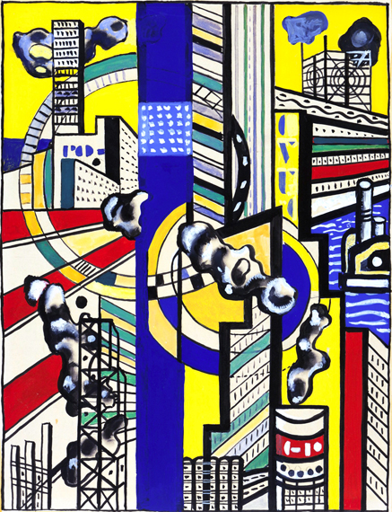 Study for Cinematic Mural, Study V by Fernand Leger, oil painting reproduction on canvas Study for Cinematic Mural, Study V