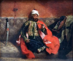 Smoking Turk Sitting on a Couch