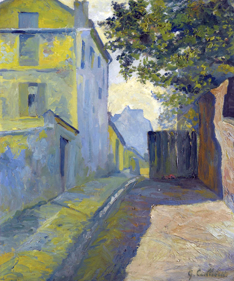 Rue Du Mont-Cenis, Montmartre 1880 by Gustave Caillebotte, oil painting reproduction on canvas Rue Du Mont-Cenis, Montmartre 1880