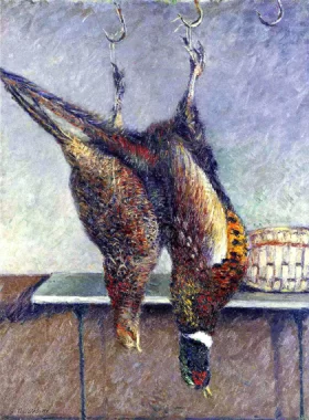 Nu Incliné Two Hanging Pheasants 1882