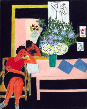 Liseuse sur fond noir