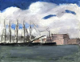 Les nuages blancs, vieux port de Marseille