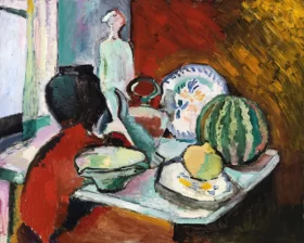 Dishes and Melon (Assiettes et melon)