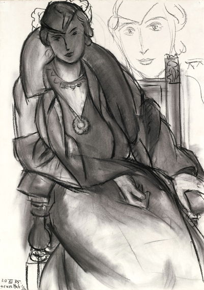 Etude pour 'Portrait au manteau bleu'