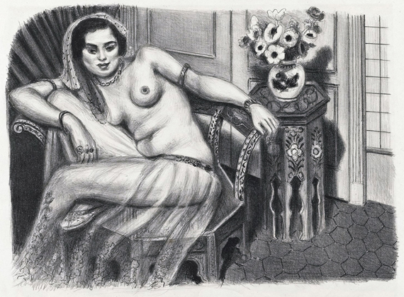 Hindu in a Voille Skirt (Hindoue à la jupe de tulle) by Henri Matisse, oil painting reproduction on canvas Hindu in a Voille Skirt (Hindoue à la jupe de tulle)
