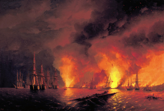 The Battle of Sinop on 18 November 1853 (Night after Battle) 1853