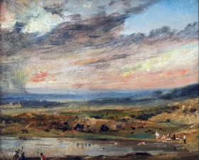 Hampstead Heath, with Pond and Bathers 1821