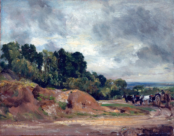 Sandbanks and a Cart and Horses On Hampstead Heath