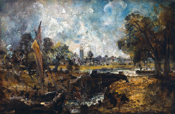 Dedham Lock by John Constable, oil painting reproduction on canvas Dedham Lock