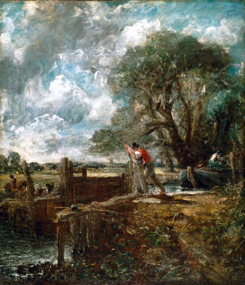 Sketch for ”A Boat Passing a Lock” by John Constable, oil painting reproduction on canvas Sketch for "A Boat Passing a Lock"