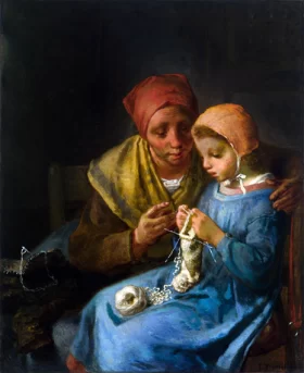Placeholder-PBE0091 The Knitting Lesson 1869