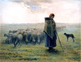 Pan and Syrinx 1759 Shepherdess and her Flock