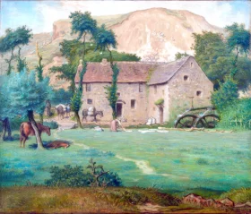 Shepherd's Idyll 1768 Watermill at the Foot of a Mountain