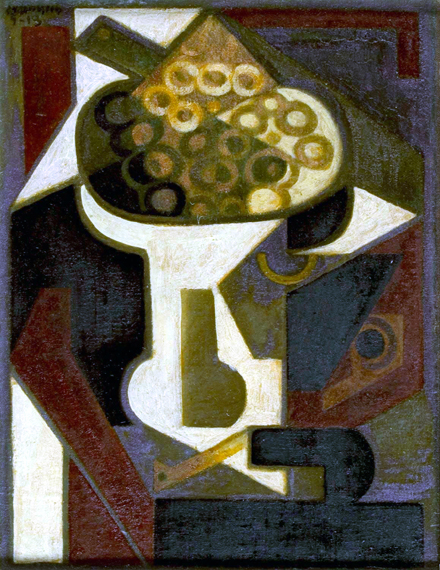 A Dish of Grapes and a Pipe on a Table 1918