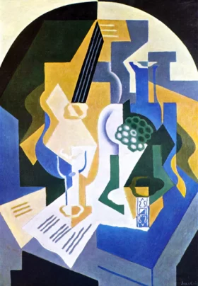 Still life with a fruit bowl and mandolin 1919