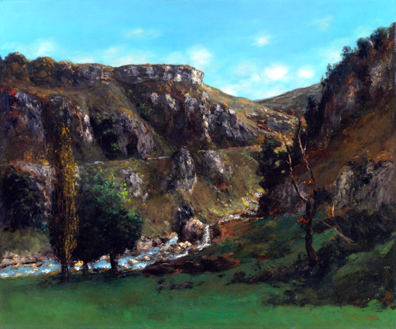 Vallée De La Laloue Près Mouthiers-Haute-Pierre by Gustave Courbet, oil painting reproduction on canvas Vallée De La Laloue Près Mouthiers-Haute-Pierre