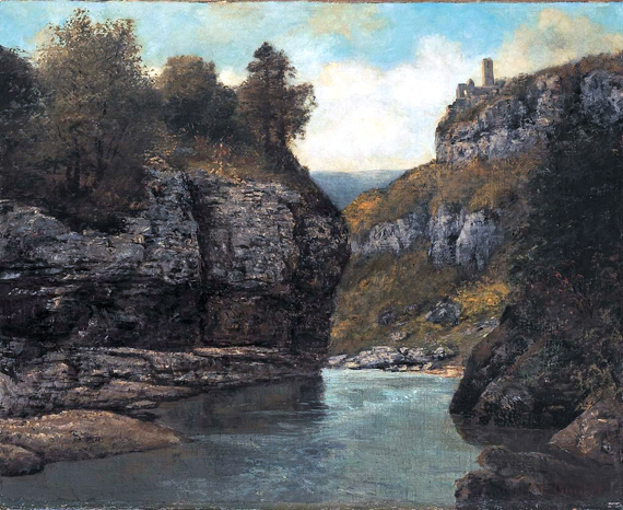 Rocks Near the Grotto of the Loue 1872 by Gustave Courbet, oil painting reproduction on canvas Rocks Near the Grotto of the Loue 1872