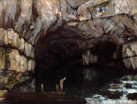 La Grotte De La Loue 1864 by Gustave Courbet, oil painting reproduction on canvas La Grotte De La Loue 1864