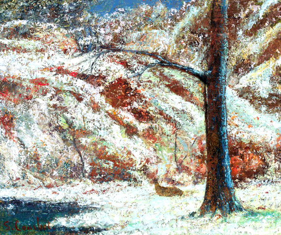 Winter Landscape with a Deer
