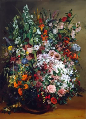 La cheminée du Roi, Marseille Bouquet of Flowers in a Vase 1862