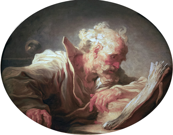 The Philosopher by Jean-Honoré Fragonard, oil painting reproduction on canvas The Philosopher