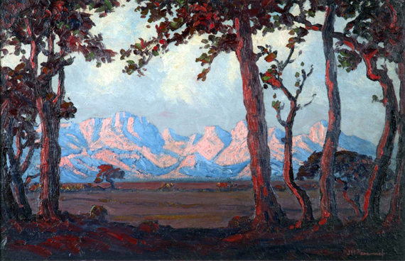 Landscape by Jacobus Hendrik Pierneef, oil painting reproduction on canvas Landscape