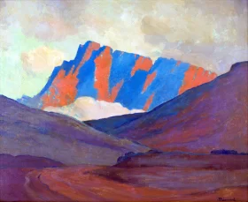 Moutain landscape with Clouds