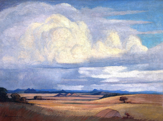 Storm Over the Lowveld by Jacobus Hendrik Pierneef, oil painting reproduction on canvas Storm Over the Lowveld
