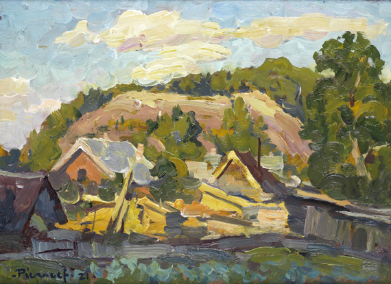 The Farmstead, 1921 by Jacobus Hendrik Pierneef, oil painting reproduction on canvas The Farmstead, 1921