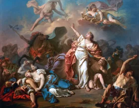 Alice in a Large Hat Apollo and Diana Attacking the Children of Niobe 1772