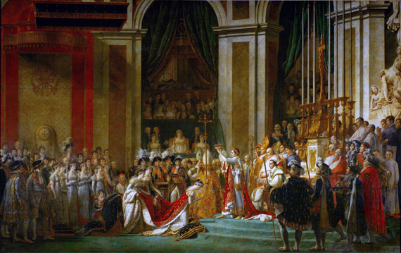 The Consecration of the Emperor Napoleon and the Coronation of Empress Joséphine on December 2, 1804 by Jacques Louis David, oil painting reproduction on canvas The Consecration of the Emperor Napoleon and the Coronation of Empress Joséphine on December 2, 1804