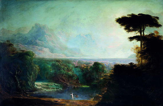 Alpheus and Arethusa by John Martin, oil painting reproduction on canvas Alpheus and Arethusa