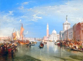 Venice- The Dogana and San Giorgio Maggiore, 1834