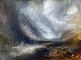 Valley of Aosta- Snowstorm, Avalanche, and Thunderstorm 1836
