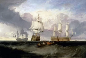The Victory Returning from Trafalgar, in Three Positions 1806