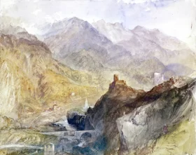 Chatel Argent, in the Val d'Aosta, near Villeneuve 1836