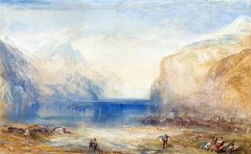 Fluelen- Morning (looking towards the lake) 1845