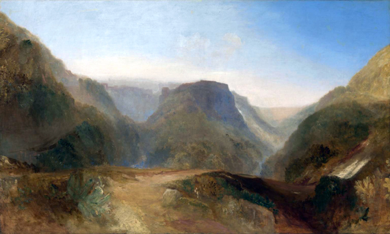 Italian Landscape, probably Civita di Bagnoregio 1828