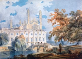 Clare Hall and King’s College Chapel, Cambridge, from the Banks of the River Cam 1793