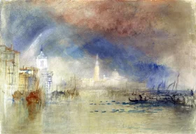 Venice- Looking towards the Dogana and San Giorgio Maggiore, with a Storm approaching