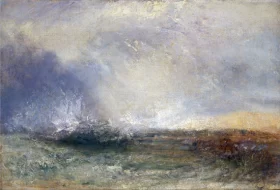 Stormy Sea Breaking on a Shore