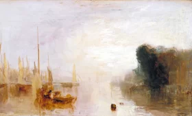 East Cowes Castle, the Regatta Starting for Their Moorings 1827